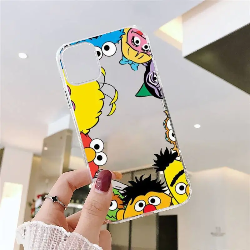 Чехол для телефона Ins с изображением печенья Улица Сезам прозрачный мягкий чехол