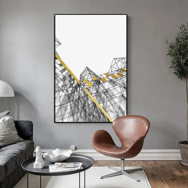 Абстрактный геометрический узор холст картины плакаты и принты декоративные