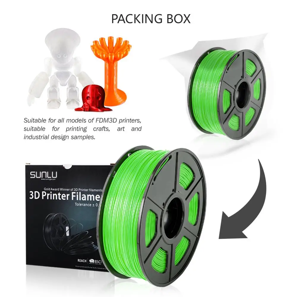 Нить SUNLU PETG для 3d принтера 1 75 мм кг/100% фунтов катушка пластиковые пэтг нити 0 02 без