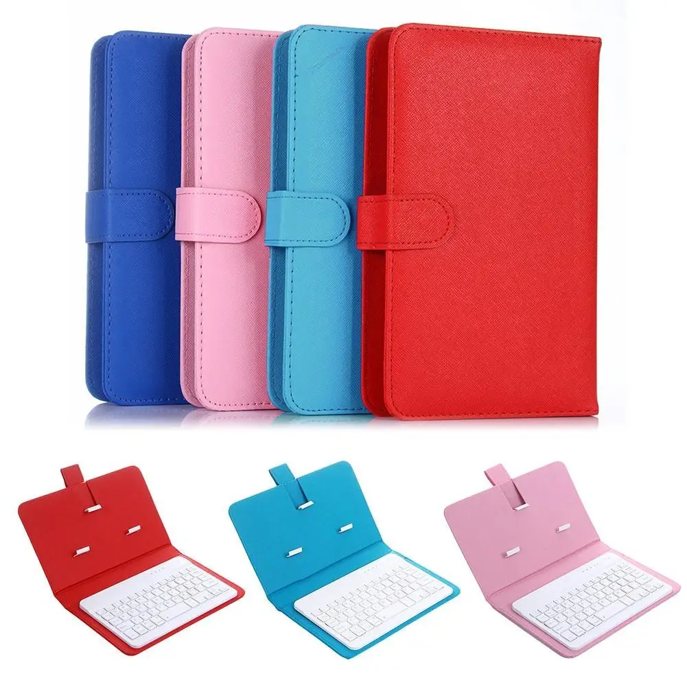 

Portable Wireless Bluetooth Keyboard with Faux Leather Case for iPhone Phone