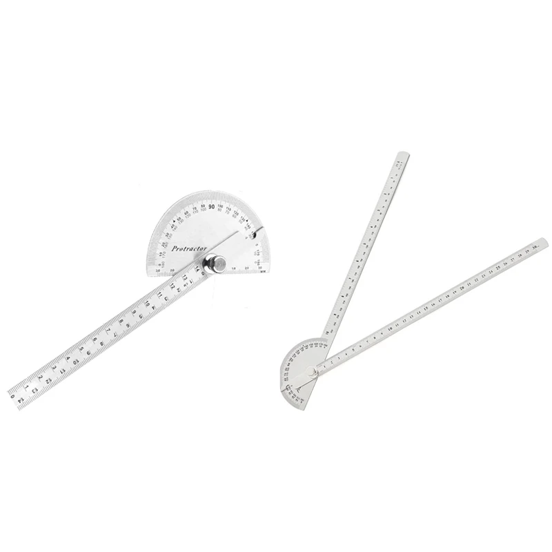 

Angle Finder Swing Arm Protractor 0-180 Degrees Stainless Steel Goniometer Protractor Ruler