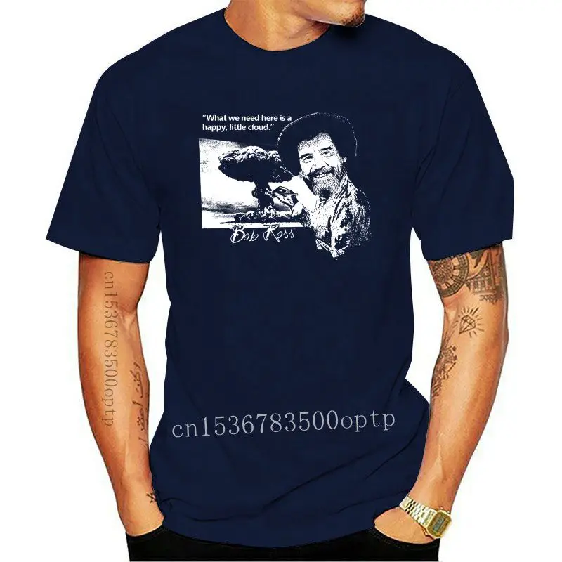 Новинка мужская приталенная Футболка Боб Росс с забавным небольшим фактом