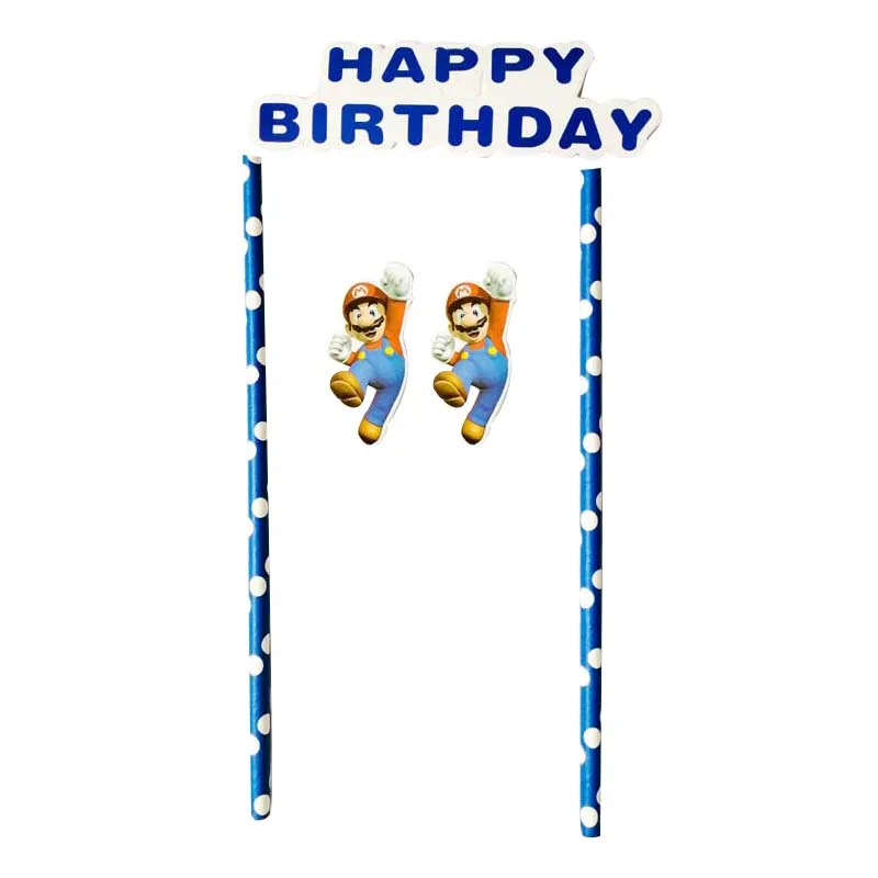 

Super Game Theme Cake Topper Party supplies Hanging Banner Birthday Party decoration Balloon Sticker Decorate Boy Favors Bunting