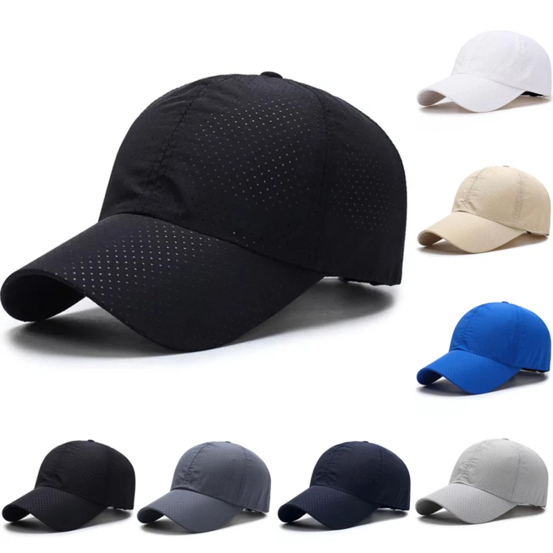 

Baseball Cap Unisex Summer Solid Thin Mesh Portable Quick Dry Breathable Sun Hat Golf Tennis Running Hiking Camping