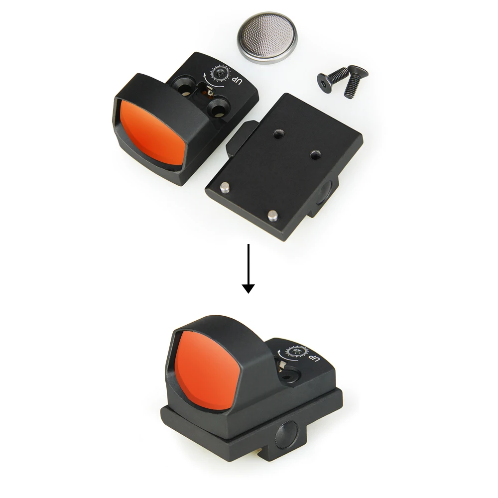 Оптический прицел для охотничьей винтовки с красной точкой и 3 креплениями 1911 Glock