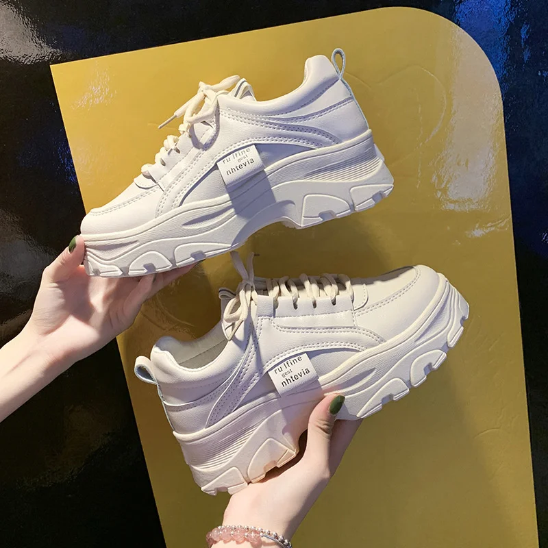 

Luxury Brand Shoes Women Flats Fashion Sneaker Flat Platform Shoes Solid Breathable Casual Lace-up Zapatos Mujer High Quality