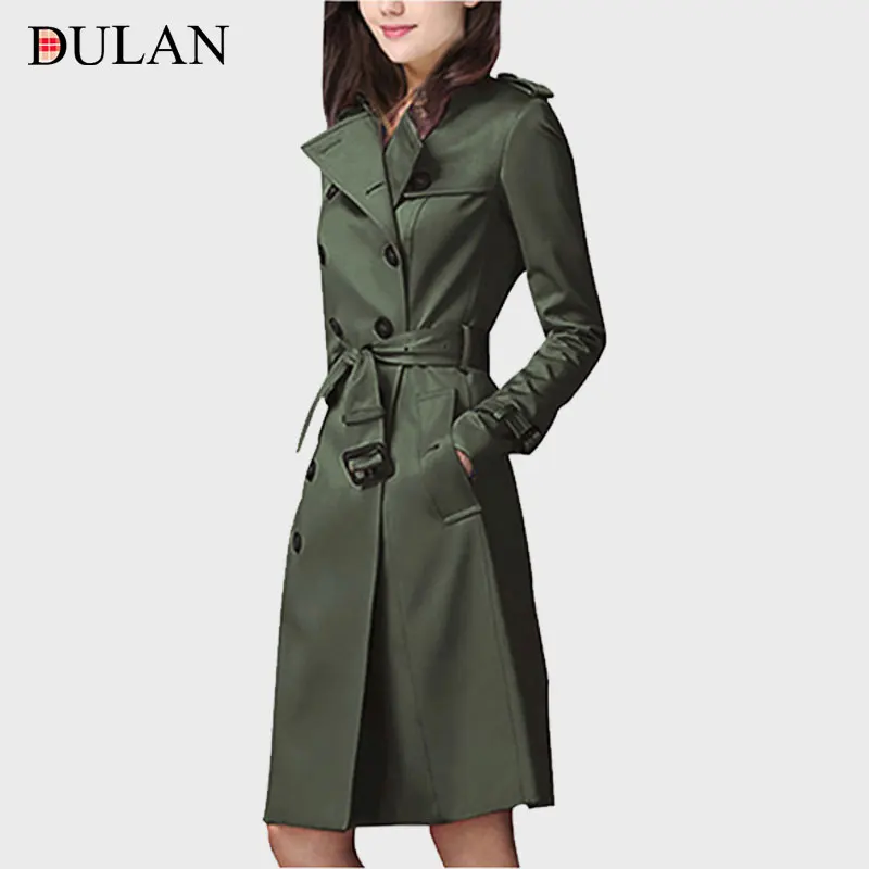 

Новинка Осень-зима 2021 ветровка Женская в британском стиле средней длины для отдыха модная до колена в европейском и американском стиле