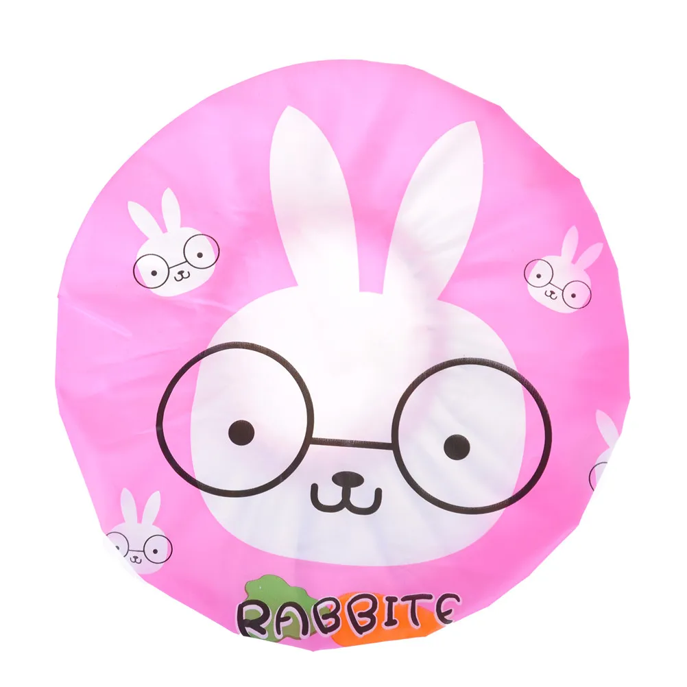 Цельная Милая шапка для душа атласная Водонепроницаемая мультяшная