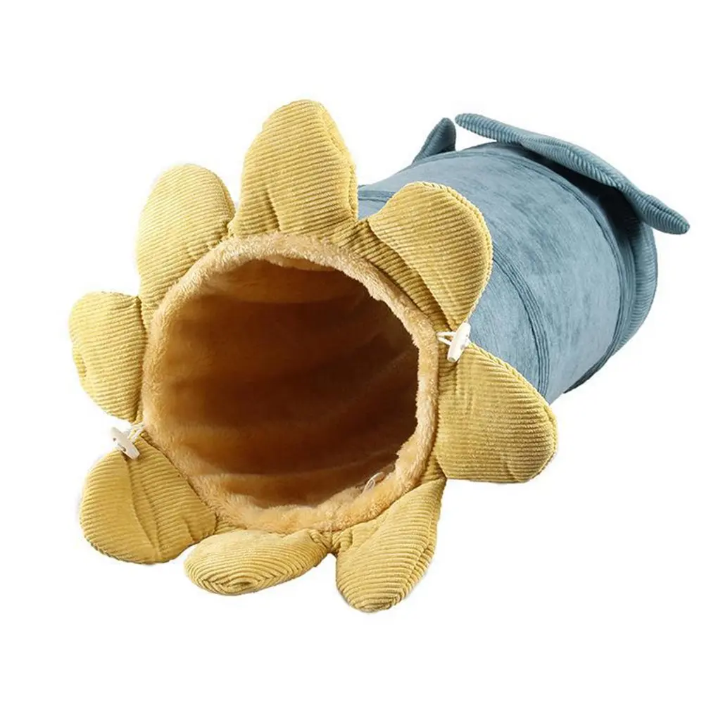 Домик для кошек складной теплый зеленый огуречной формы тоннель-труба с интересными игрушками для котят, кроликов. Товары для домашних животных.