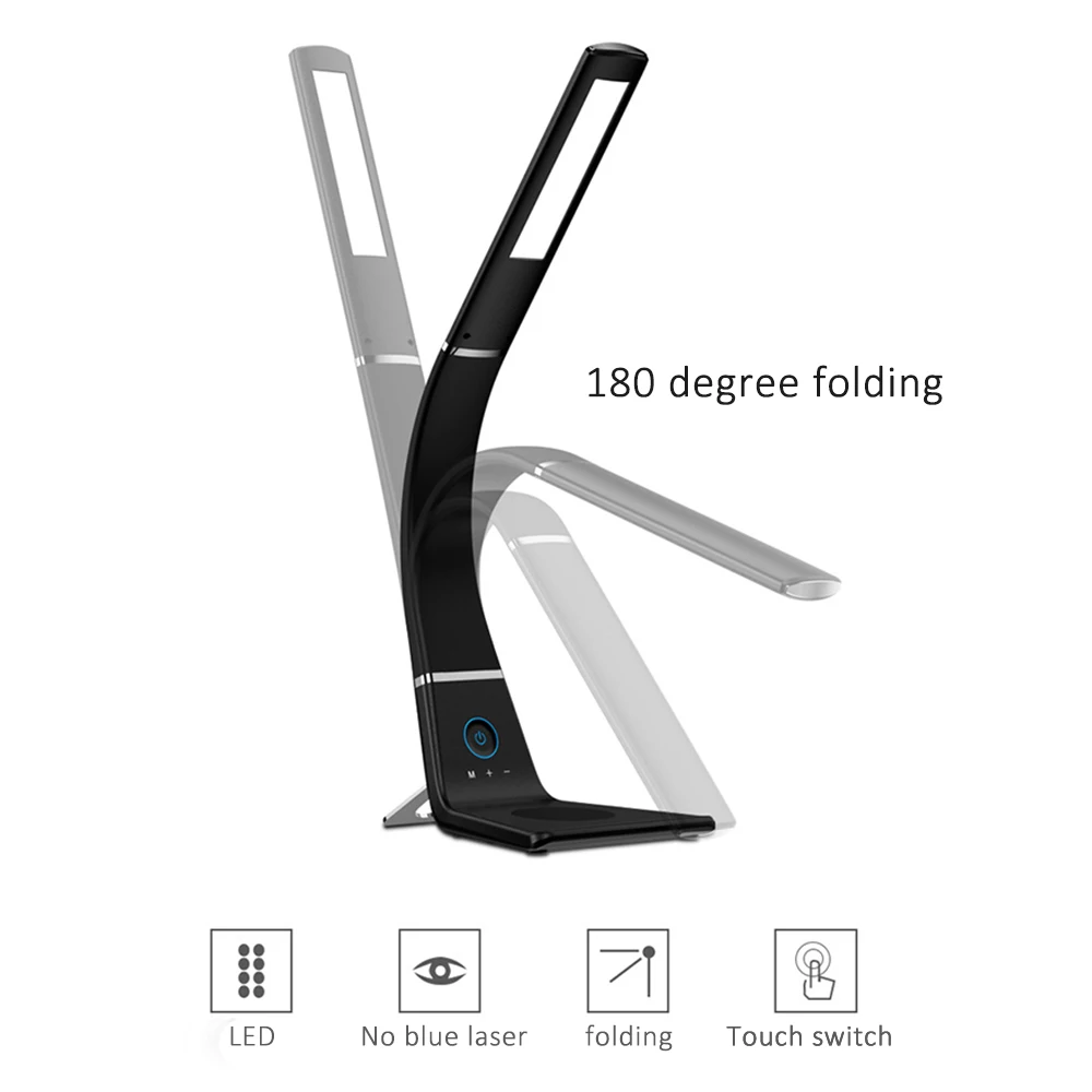 Smart Touch Сенсор настольная лампа 12W светодиоидная лампа с регулируемой яркостью светильник лампа Светодиодная настольная лампа Led чтение 4-х скоростной светильник режим Беспроводной чтение светильник светодиодный