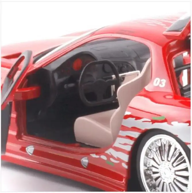 1:24 Mazda RX7 модель автомобиля из сплава, высокая имитация ралли гоночный спортивный автомобиль игрушка, скользящая функция модель автомобиля