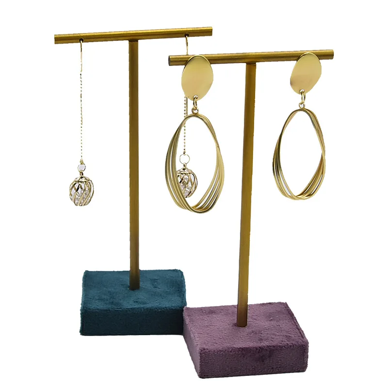 Metal flannel creative earrings earrings shelf display stand jewelry hanger jewelry window display props