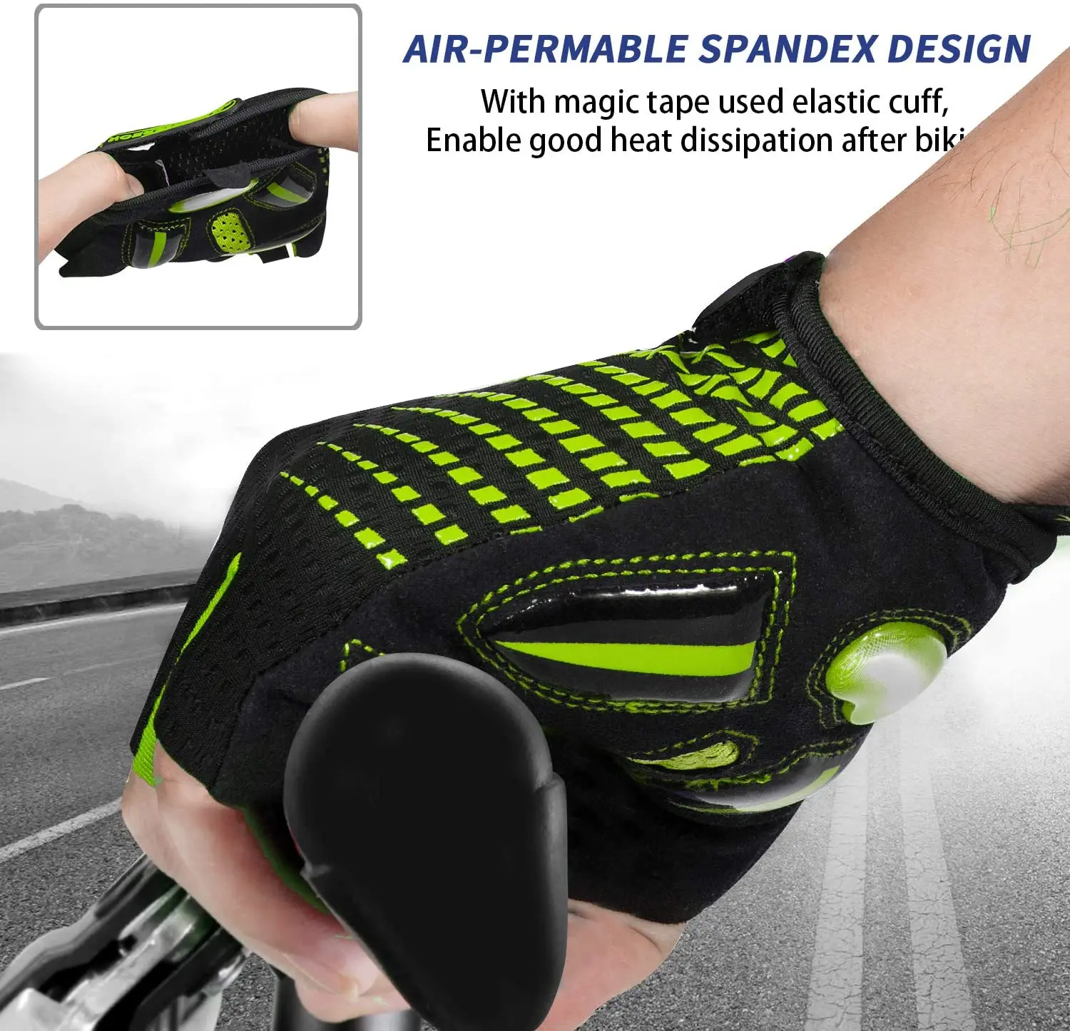 Велосипедные перчатки BIKINGMOREOK велосипедные с открытыми пальцами 5 мм жидкими