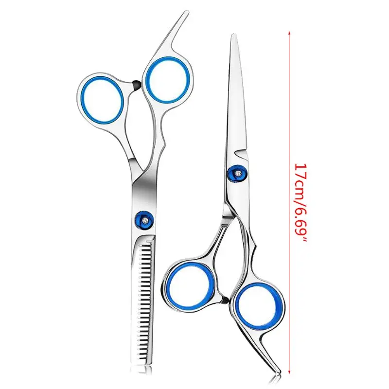 

10pcs Hair Scissor 6 Inch Barber Hairdressing Cutting Professional Shear Stainless Steel Thinning Scissor Barbershop Sal