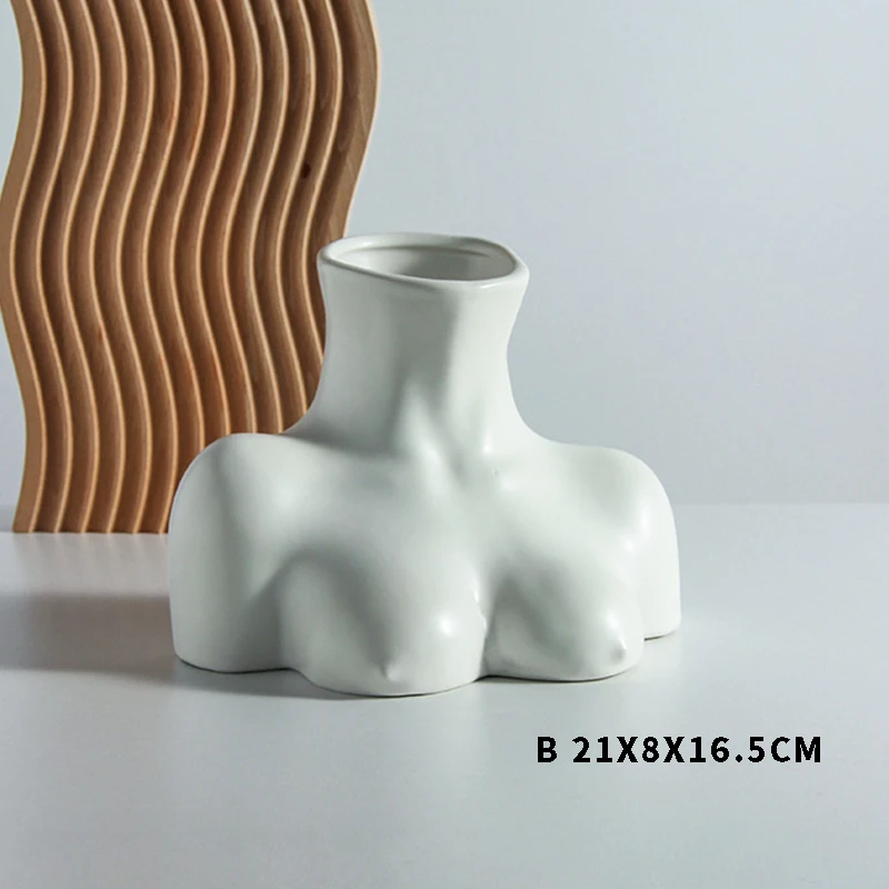 

Creative Humanoid Vase Room Decoration Ceramic Vase Nordic Home Decoration Living Room Decoration Beautification Vase Modern