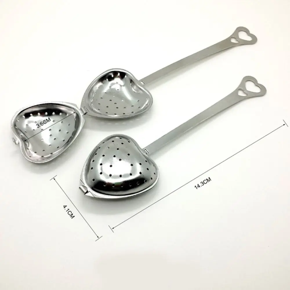 2 шт./лот чайное ситечко в форме сердца ложка из нержавеющей стали для заваривания