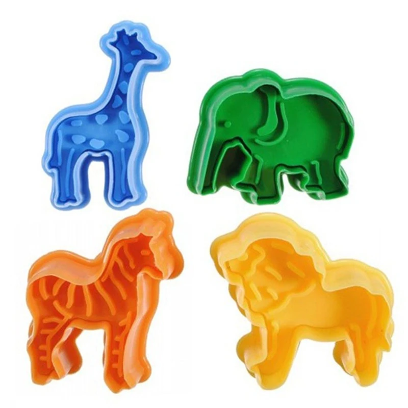 4pcs Animal Plasticine Mold Modeling Clay Kit Slime Toys For Child Plastic Play Dough Tools Set DIY Kid Moulds Toy