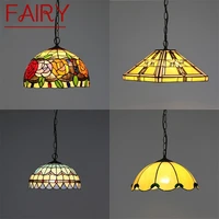 fairy tiffany pendant light contemporary led creative lamp fixtures decorative for home