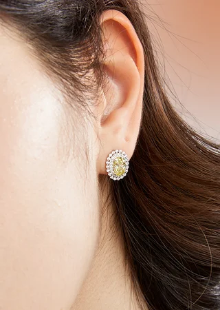 Горячая Распродажа S925 Стерлинговое Серебро желтый цвет инкрустация кристалл