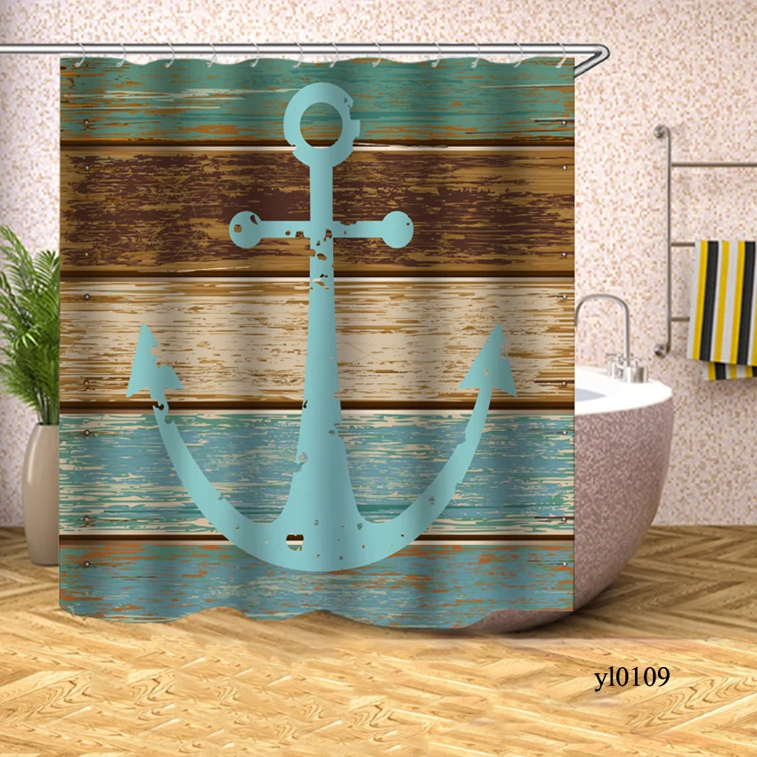 Pattern 2 3D занавеска для душа в ванную, Деревянный Рисунок кирпича, водонепроницаемая занавеска для ванной, занавеска для ванны, крышка для купания, большой широкий 12 крючков - Цвет: Pattern 2