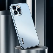 Aluminum Metal Bumper Phone Case For iphone 13 13 Pro Max Case Armor Shockproof Metal Cover For iphone 13 12 11 Pro Max 13 Coque