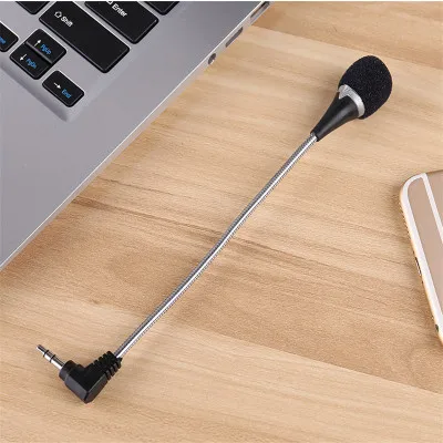 1 шт. Новое поступление мини 3 5 мм Jack Гибкий микрофон для портативных ПК тетрадь
