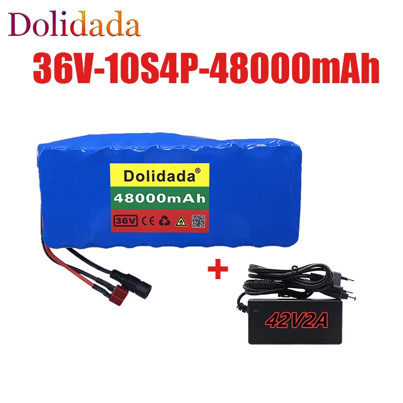 

new 36V battery 10S4P 48Ah battery pack 500W high power battery 42V48000mAh Ebike electric bike BMS