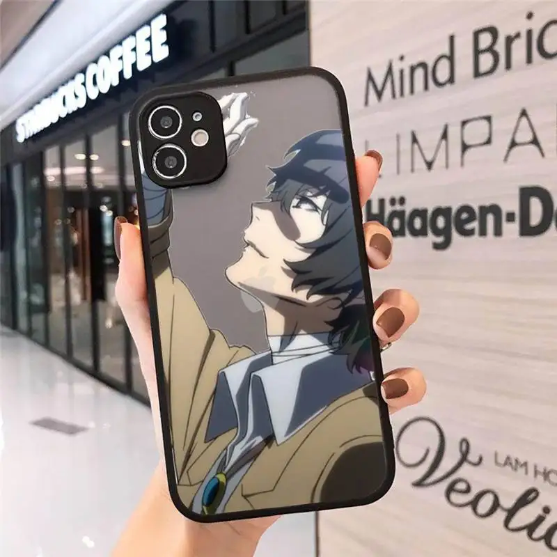 

Japan anime bungou stray dogs Dazai Osamu Phone Case Matte Transparent for iPhone 7 8 11 12 s mini pro X XS XR MAX Plus cover
