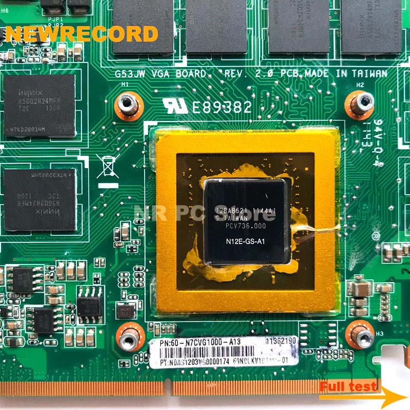 Видеокарта для ASUS G73SW G73JW G53SW G53SX G53JW VGA board GTX 560M GTX560M 60-N7CVG1000 N12E-GS-A1 2 ГБ DDR5 | Компьютеры