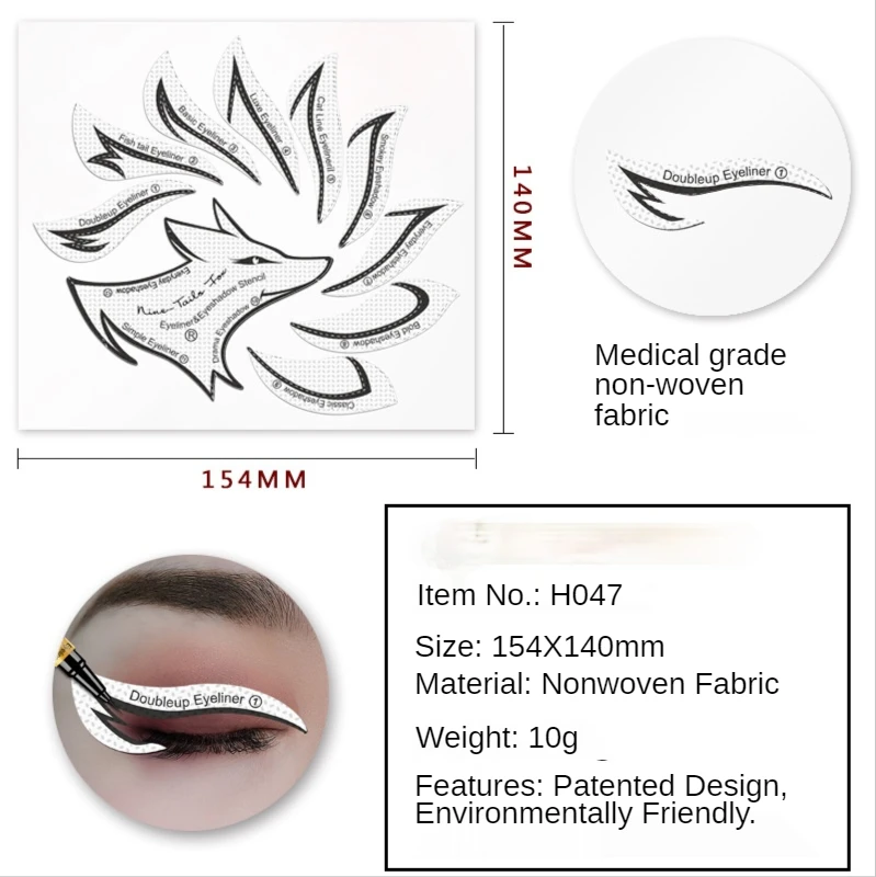 

24Pcs Eye Makeup Stencils Eyebrow Eyeshadow Makeup Template Sticker Card Stencils 12 Styles Templates Easy to Use Stencils