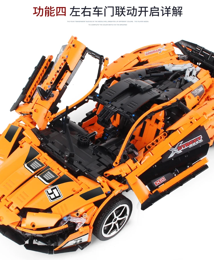 Новая модель супер гоночного автомобиля mlaren совместимая техника Voiture Moc-16015 IepinSet 20087 строительные блоки кирпичи игрушки подарок