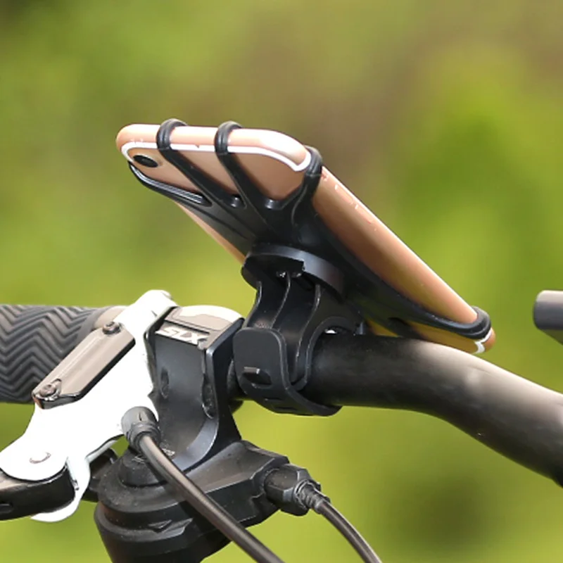 

Rotatable 360 Degree Scooter Phone Supporter Stable Stand Silicone Handlebar Phone Holder Anti-Shock Scooter Phone Bracket