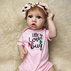 Реалистичная кукла-младенец Saskia Reborn, кукла-младенец с серыми глазами для девочек, мягкая кукла с полностью силиконовым корпусом, Реалистичная кукла-младенец