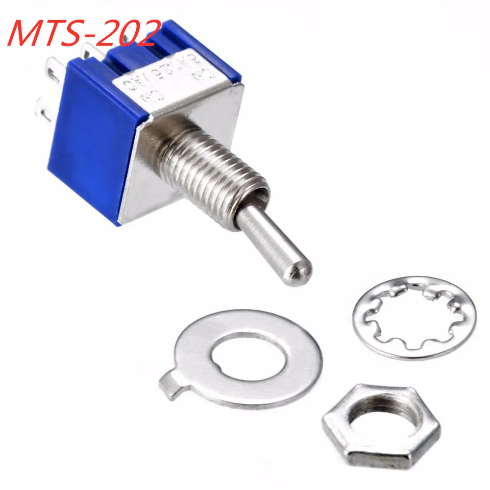 10 Pcs AC 125V 6A Amps ON/ON 2 Position DPDT Toggle Switch New MTS-202 BLUE S | Обустройство дома