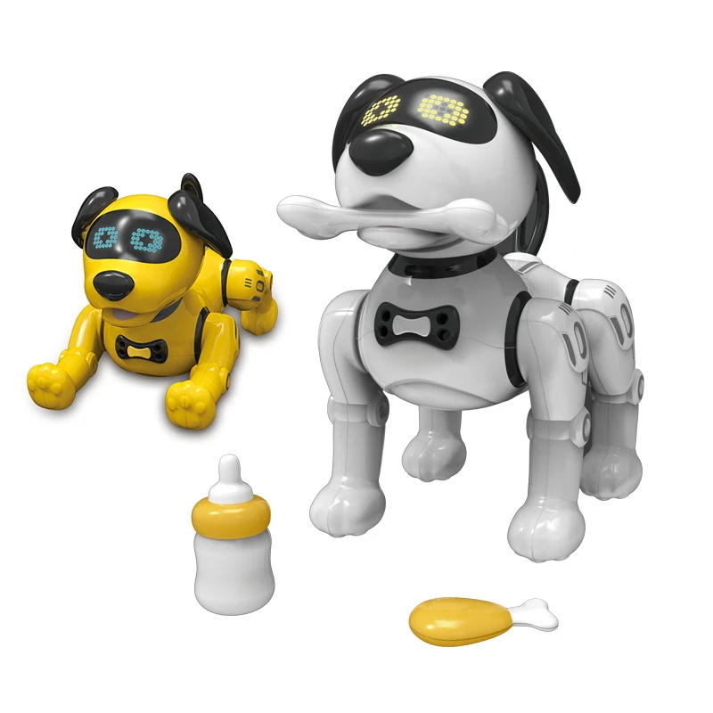 

2021 Новый Интеллектуальный радиоуправляемый робот-трюк с голосовым диалогом и управлением жестами Домашние животные-роботы собака с дистан...