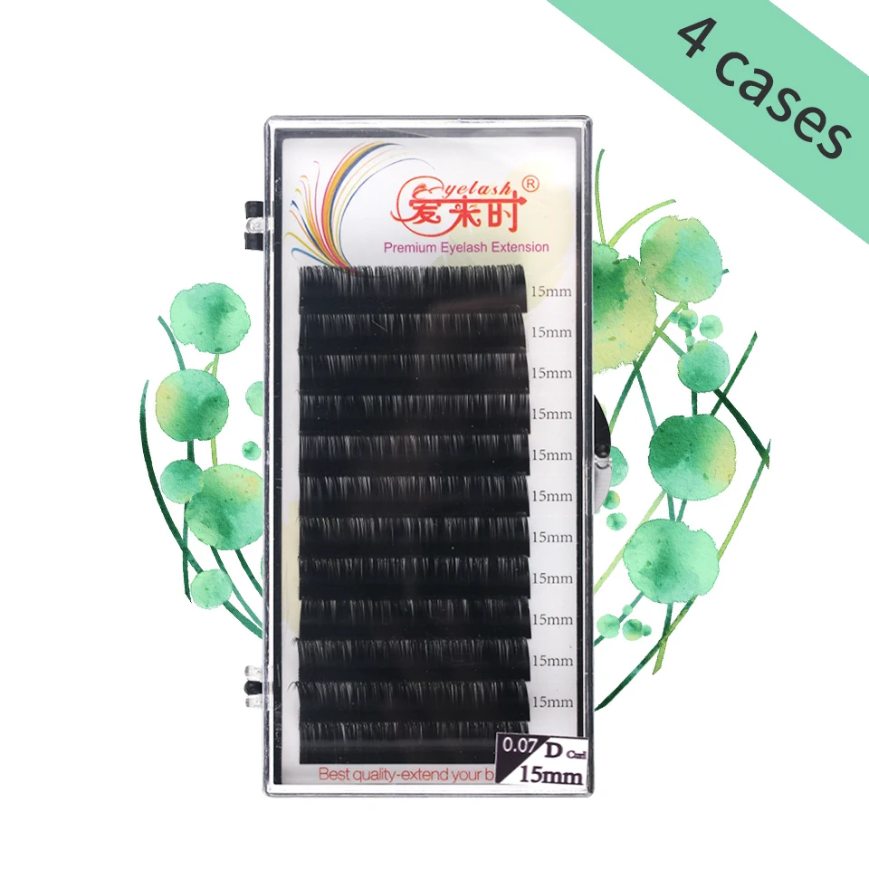 Чехол для ресниц NEWCOME 4 предмета натуральные мягкие искусственные ресницы