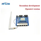 Бесплатная доставка MTK7688AN промышленные серийный WI-FI модуль ethernet UART WI-FI openwrt умный беспроводной модуль HLK-7688A комплект