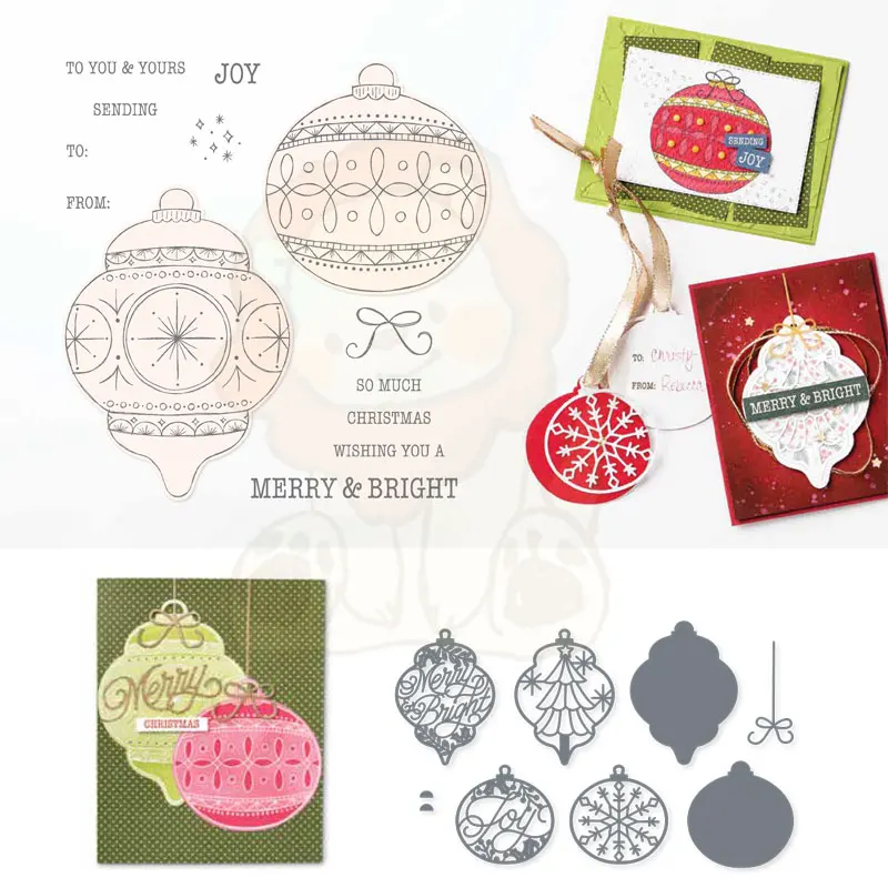 

Bright Baubles Christmas Balls Metal Cutting Dies Stamps Scrapbook Decoration Embossing Stencil Template Diy Greet Card 2021 New