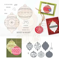bright baubles christmas balls metal cutting dies stamps scrapbook decoration embossing stencil template diy greet card 2021 new