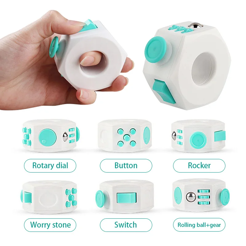 

Anti Stress Cube Toys EDC Hand For Autism ADHD Finger Hand Grip Ring Decompression Press Spinner Toys For Kids/Adult Gift Toys