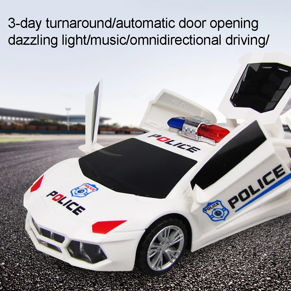 Kids Led Electric Car Toy 360 Degree Rotary Wheels Cool Lighting Music Electronic Police Cars Kid birthday Gift toys | Игрушки и хобби