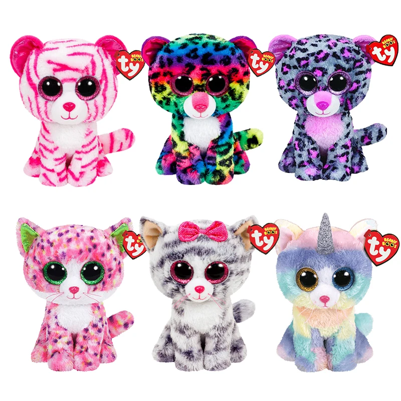 Ty Beanie Boos 6 дюймов 15 см мягкие плюшевые игрушки с большими глазами кукла пятнистая