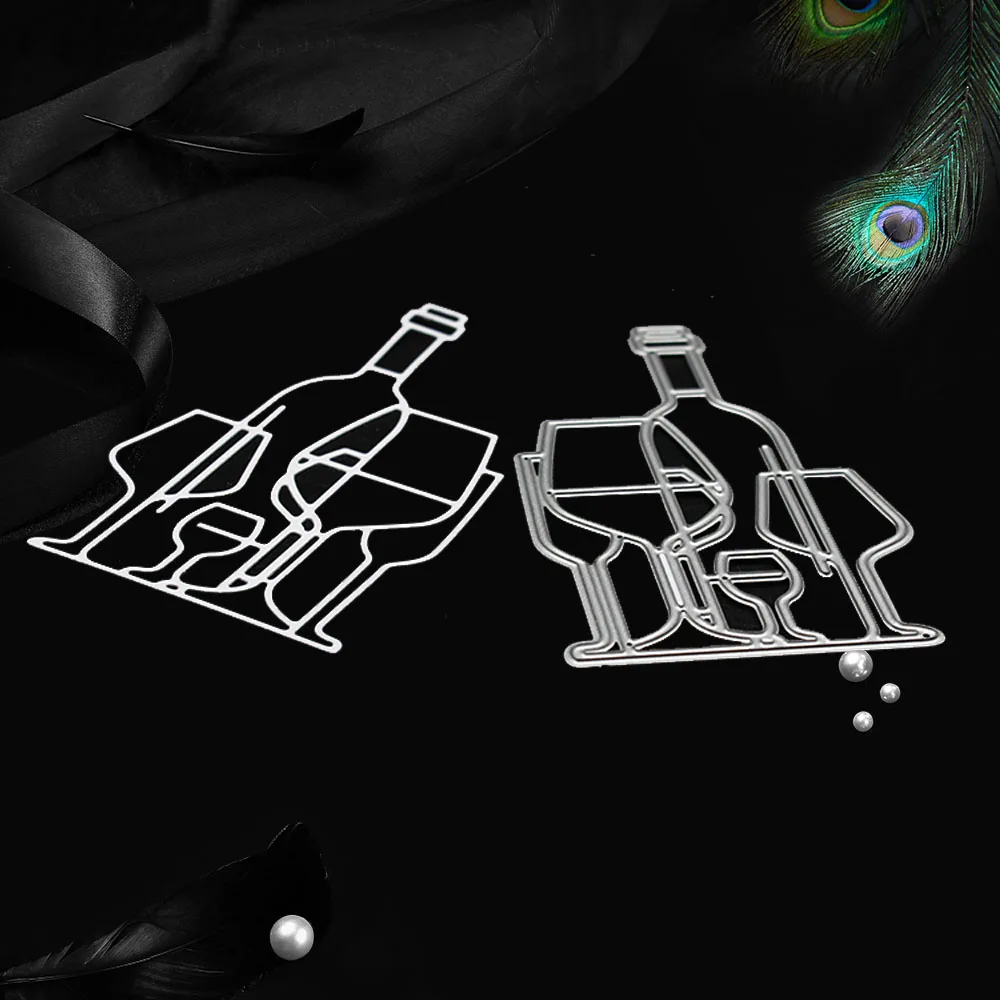 Металлические режущие штампы для винной бутылки крафтовые скрапбукинга альбома