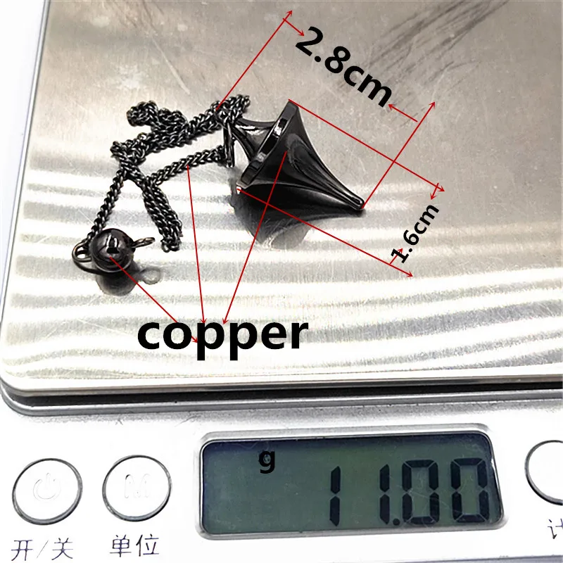 

copper pendulums for dowsing Healing Pyramid reiki symbols gold men pendant Charms Chakra Amulet Fashionable With Chain