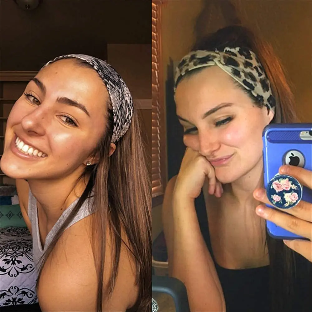 Повязка на голову женская эластичная мягкая однотонная |