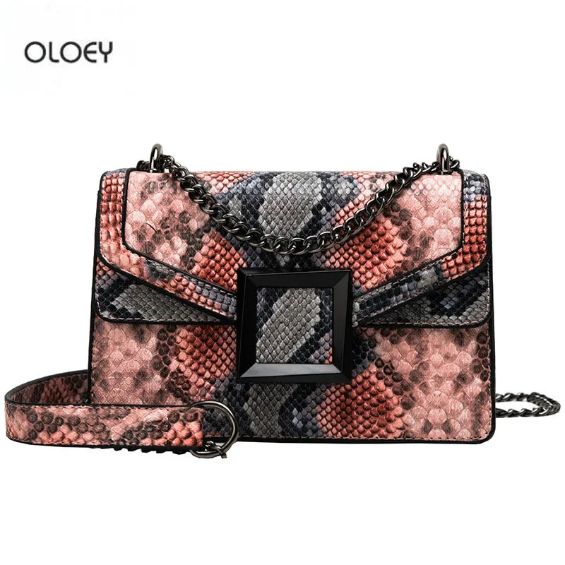Новинка женская сумка через плечо OLOEY на цепочке маленькая квадратная