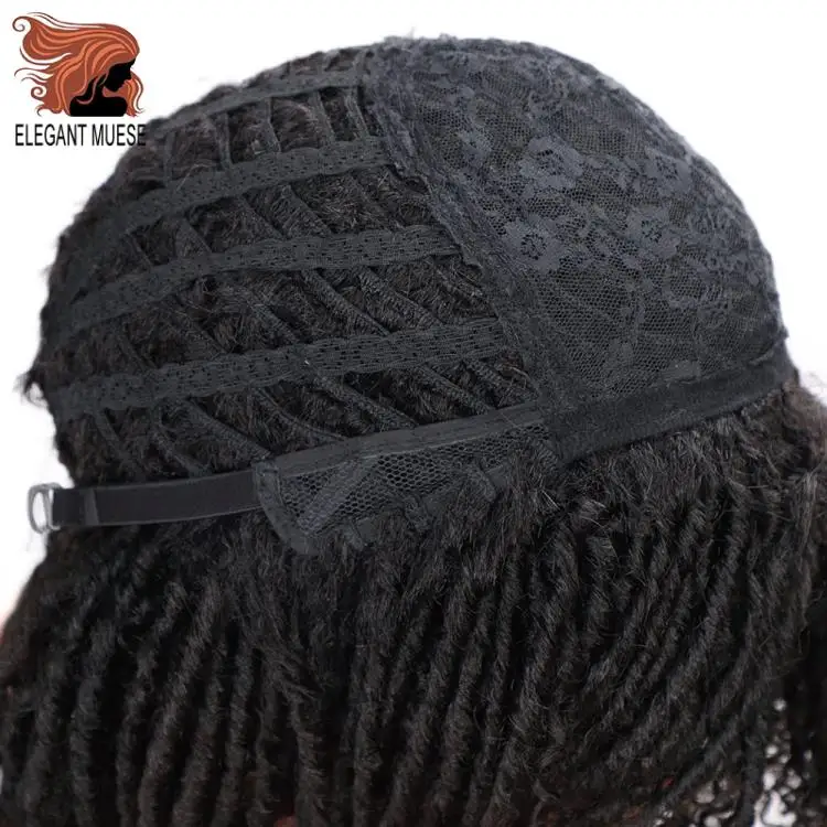 Elegant MUSES короткие синтетические парики для Для женщин 6 дюймов длинные мягкие Faux locs волосы парик с эффектом деграде(переход от темного к черный жук, вязанные крючком парики из косичек