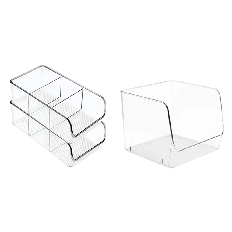 

6 Pcs Food Packet Kitchen Storage Organizer Box, Cabinets or Countertop 28X12.7X8.8Cm & 19.2X16X18.5Cm