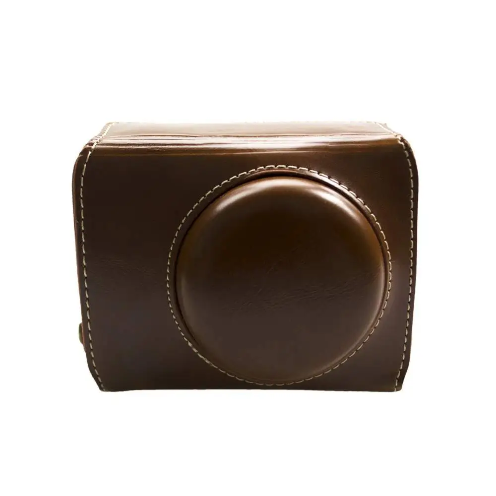 Роскошный чехол из искусственной кожи для камеры с ремешком и открытым