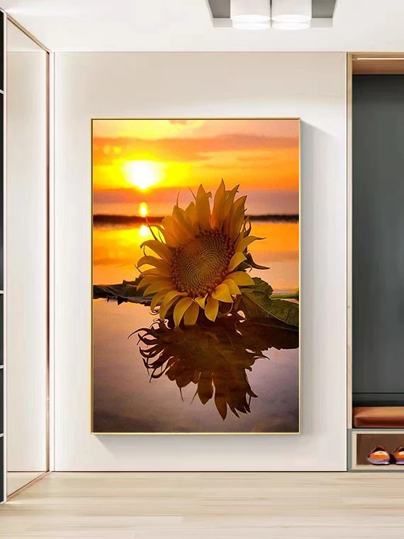 

Gxul новая алмазная живопись 5D закат Подсолнух гостиная спальня Стразы алмазная живопись Мозаика Украшение картина 2021